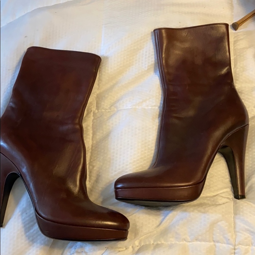 Brown calf PRADA Boots
